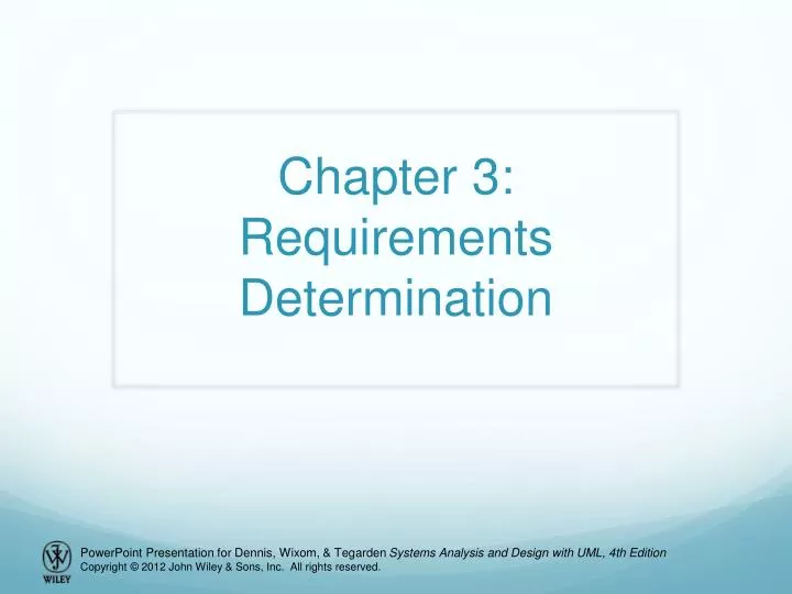 chapter 3 requirements determination