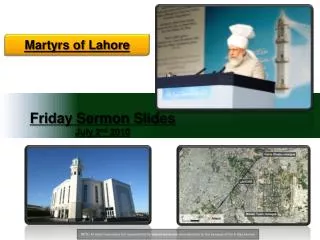 Friday Sermon Slides July 2 nd 2010