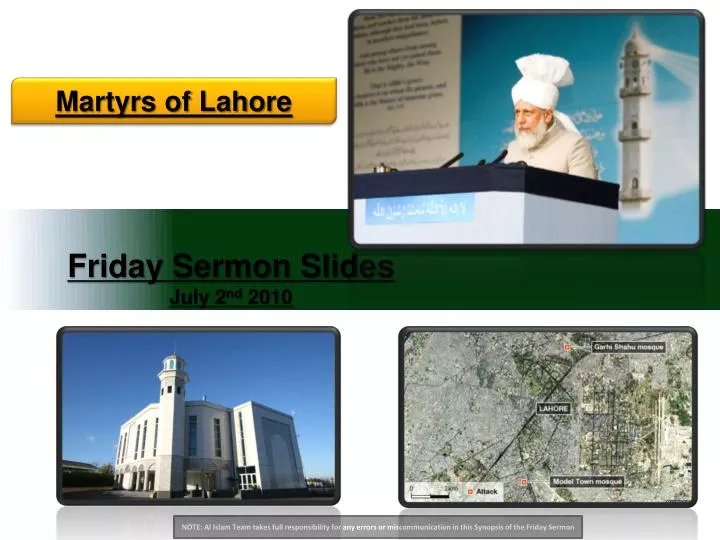 friday sermon slides july 2 nd 2010