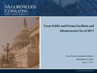 Texas Public and Private Facilities and Infrastructure Act of 2011
