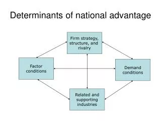 Determinants of national advantage