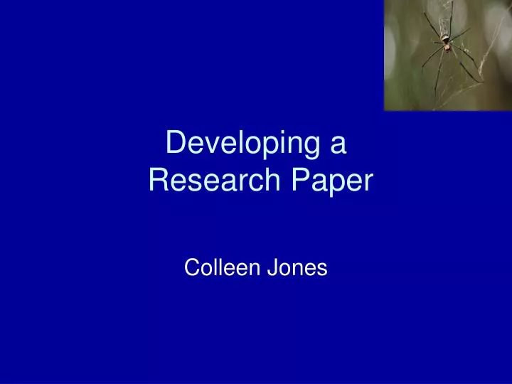 developing a research paper