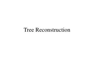 Tree Reconstruction