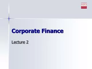 Corporate Finance