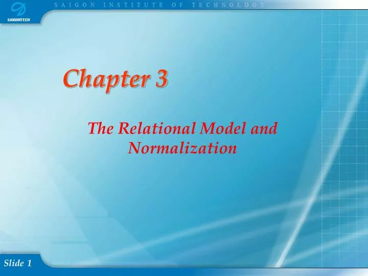 the relational model and normalization