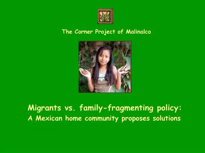 migrants vs family fragmenting policy a mexican home community proposes solutions