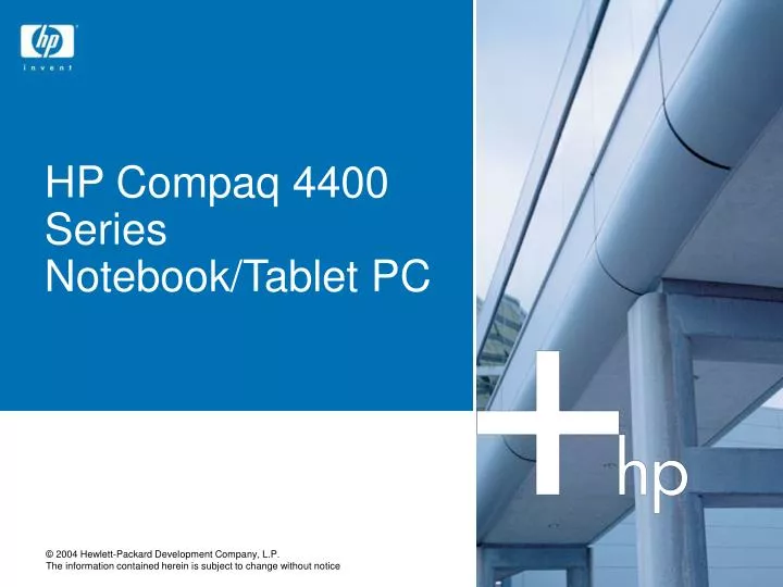 hp compaq 4400 series notebook tablet pc