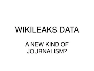 WIKILEAKS DATA