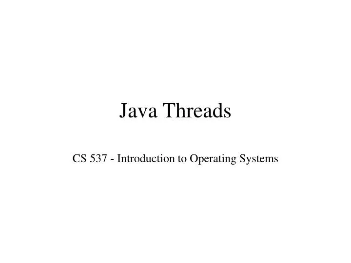 java threads