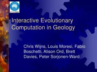 Interactive Evolutionary Computation in Geology