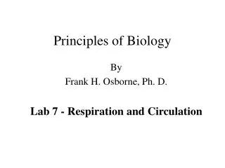 Principles of Biology