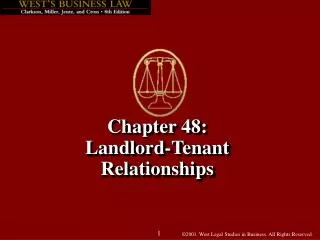 Chapter 48: Landlord-Tenant Relationships