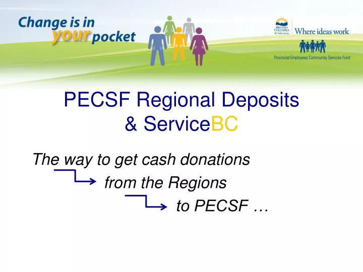 pecsf regional deposits service bc