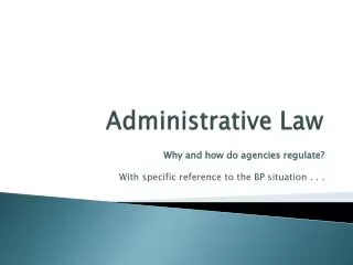 administrative law