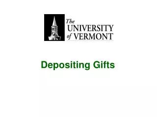 Depositing Gifts