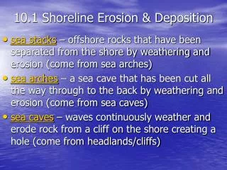 10.1 Shoreline Erosion &amp; Deposition