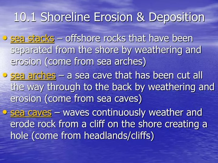 10 1 shoreline erosion deposition