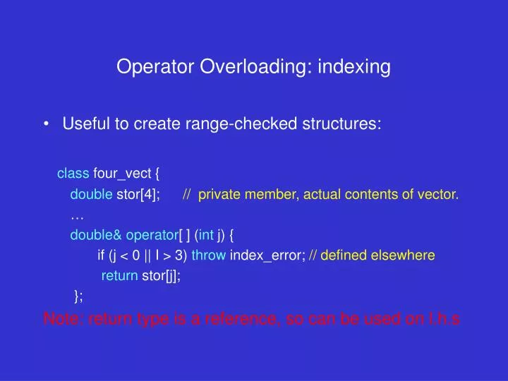 operator overloading indexing