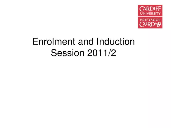 enrolment and induction session 2011 2