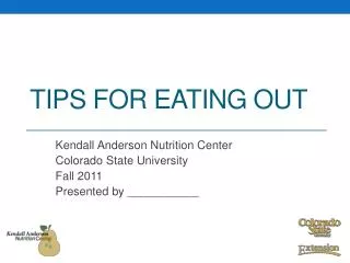 tips for eating out