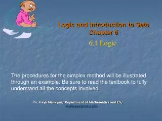 Logic and Introduction to Sets Chapter 6