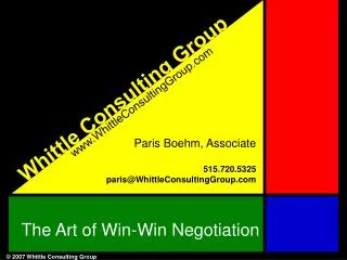 The Art of Win-Win Negotiation
