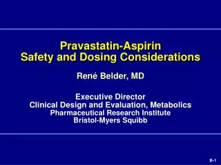 Pravastatin-Aspirin Safety and Dosing Considerations