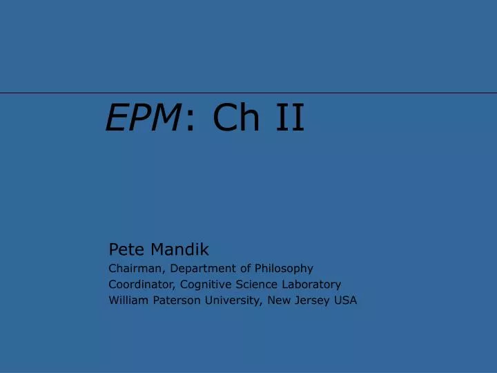 epm ch ii