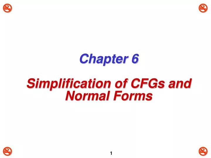 chapter 6 simplification of cfgs and normal forms