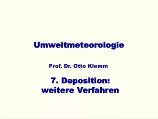 Umweltmeteorologie