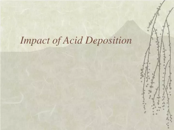 impact of acid deposition