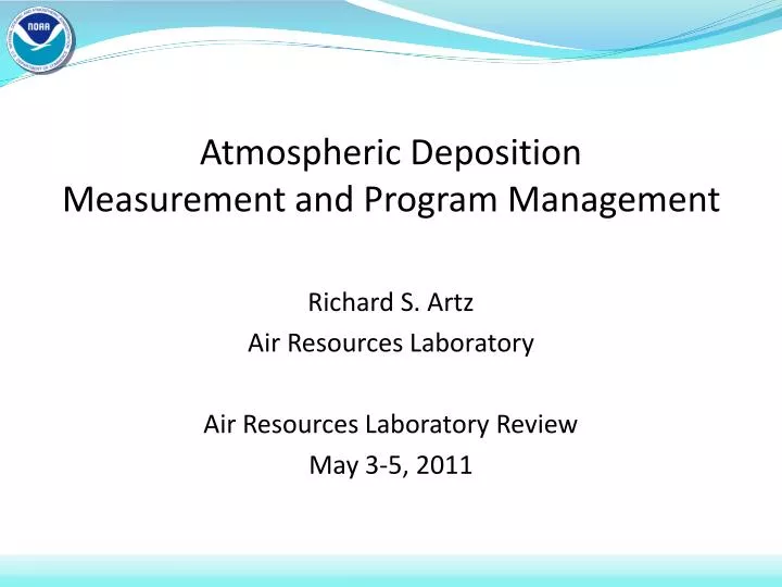 atmospheric deposition measurement and program management