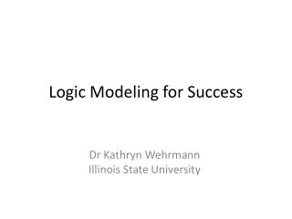 logic modeling for success