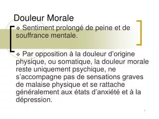 douleur morale
