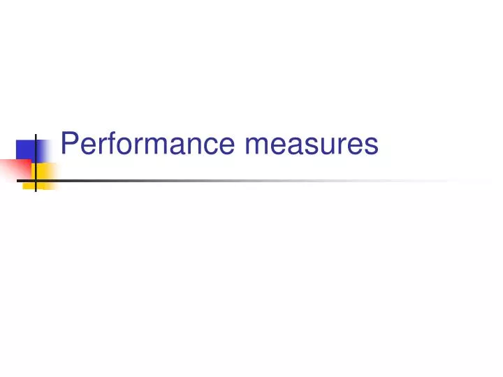 performance measures