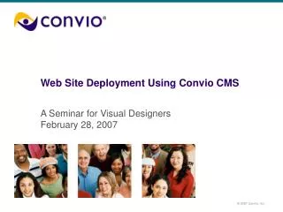 Web Site Deployment Using Convio CMS