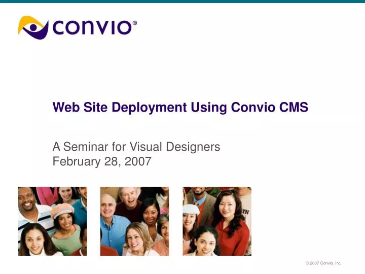 web site deployment using convio cms