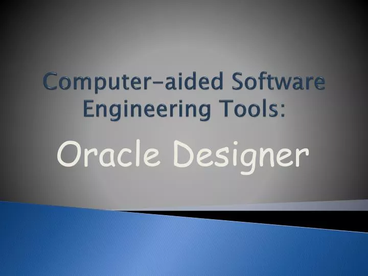 computer aided software engineering tools