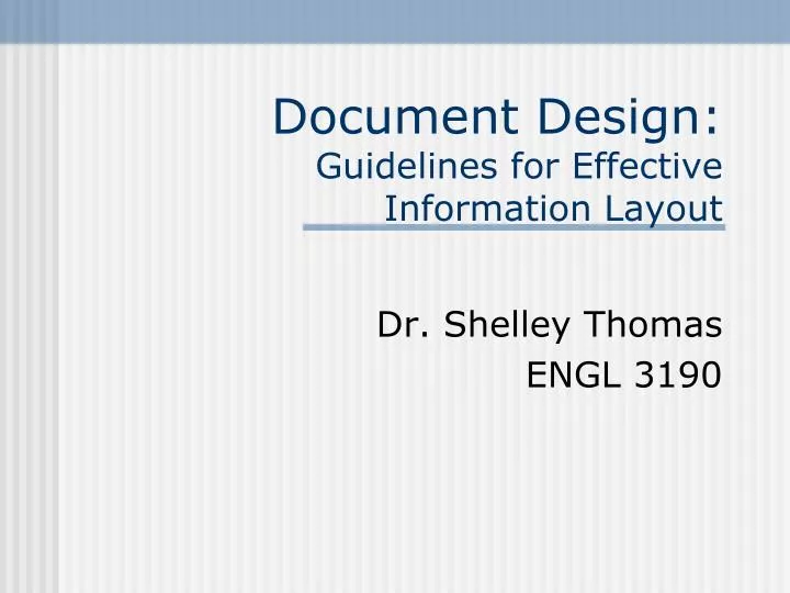 document design guidelines for effective information layout