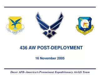 436 AW POST-DEPLOYMENT