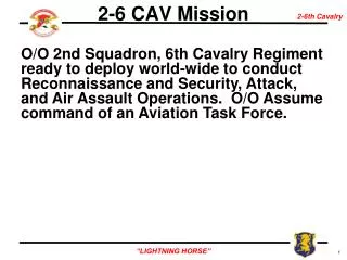 2-6 CAV Mission