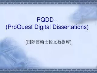 pqdd proquest digital dissertations