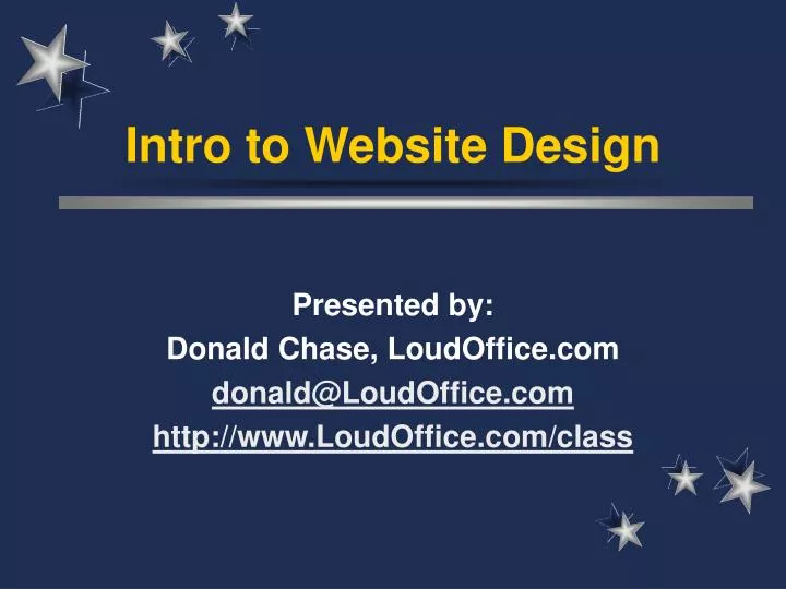 intro to website design