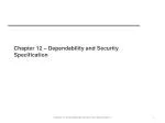 Chapter 12 – Dependability and Security Specification - slide 1