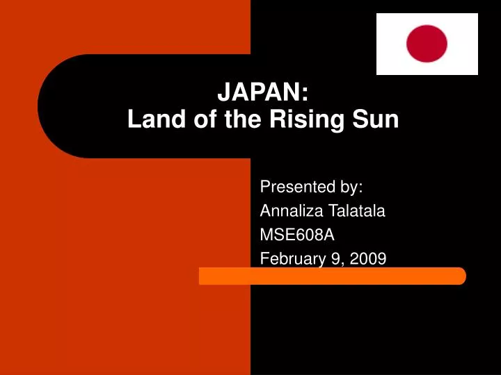 japan land of the rising sun