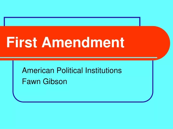 first amendment