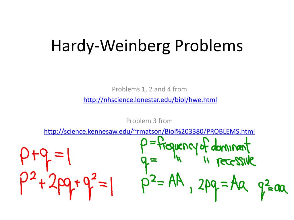 PPT - Hardy-Weinberg Problems PowerPoint Presentation, free download ...