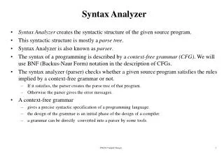 Syntax Analyzer