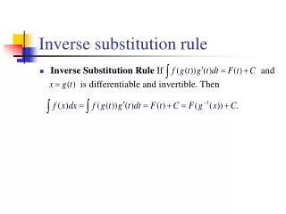Inverse substitution rule