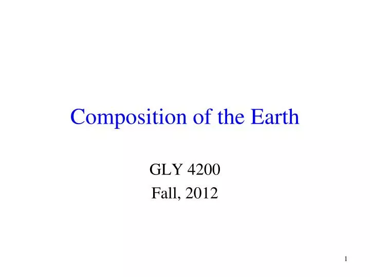 composition of the earth